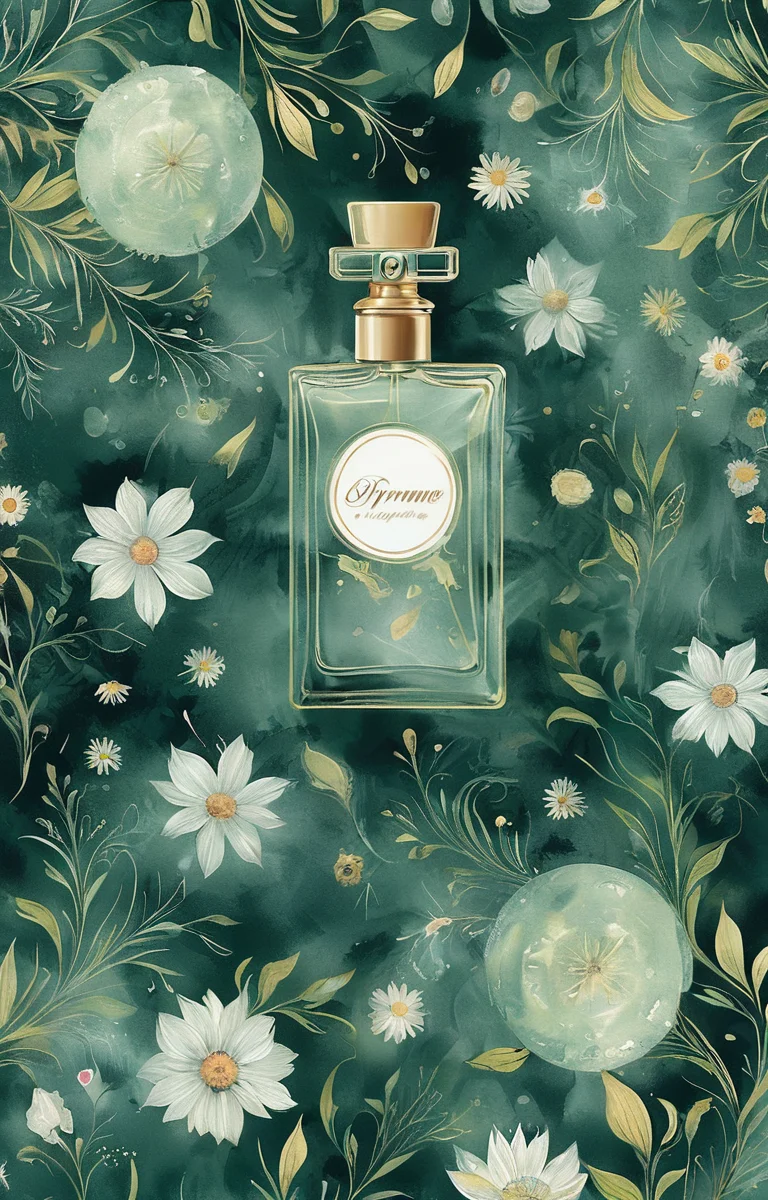 masterpiece,best quality,<lora:tbh47-sdxl:0.9>,illustration, A bottle of perfume in garden