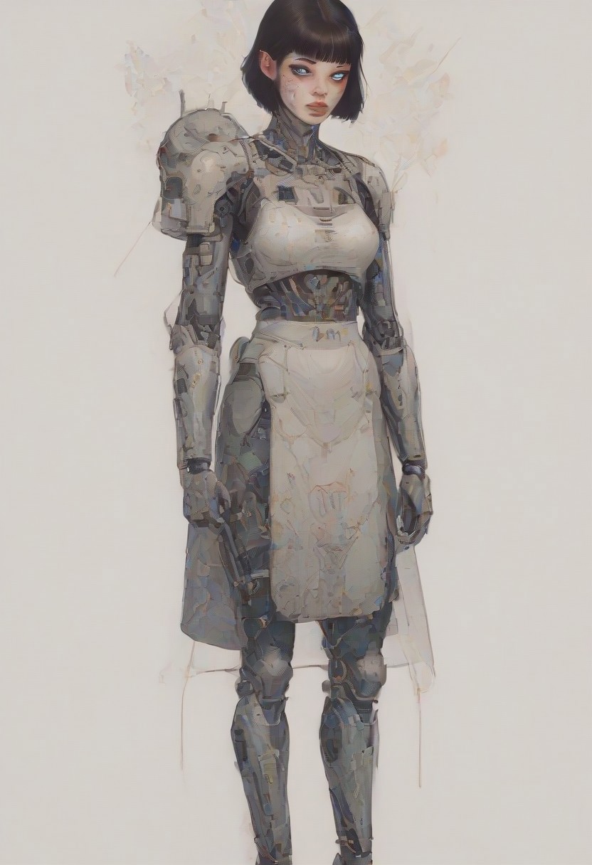score_9,score_8_up,score_7_up,score_6_up,score_5_up,score_4_up, full body, tomie kawakami, standing in lost city, solo,female focus,looking at the spectator,(Heart-shaped face, dark blue eyes, plump lips, short bob-cut dark brown hair, 5'6", 125 lbs, medium breasts, narrow waist, slender figure, a star tattoo on the ankle, pale skin, angular jawline, and slightly upturned nose.:1.3),(A gold lace bra paired with a black puffy mini skirt, and finished with bold gold high heels on a platform, featuring exquisite lace designs and a skirt made of rich velvet fabric, providing a luxurious and captivating look.:1.3),(plain contrasting background:1.3),(full-length:1.5),hands,Perfect hand,Perfect feet,Perfect eyes,cyb0rg,science fiction,cable,mechanical parts, stunted dark city background , horror, scary city,<lora:feet v3:1>,<lora:hand 4:1>,<lora:PerfectEyesXL:1>,zPDXL2,zPDXLpg,<lora:cyb0rgXLP:0.8>,<lora:add-detail-xl:1>,<lora:DP-Pony:1>,p33rs,<lora:incase-ilff-v3-4:0.2>,
