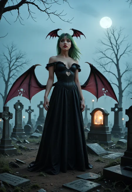 score_9, score_8_up, score_7_up, morrigan_aensland, vampire_(game), green_hair, green_eyes, low light, biohazard, toxic wasteland, raw photo, (gy4rd.safetensors:0.8), <lora:gy4rd.safetensors:0.8>