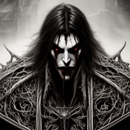 portrait of rageful and bloodthirsty castlevania vampire man, sharp focus, 4k, art by RFKTR_rootrex and rfktr_bwmnga