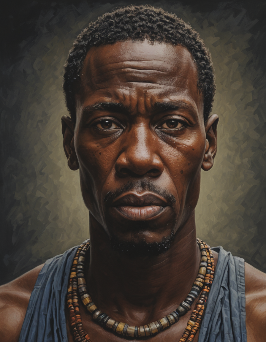 oil painting of african man,dark shot,dramatic,extremely detailed,intricate,by Greg Rutkowski