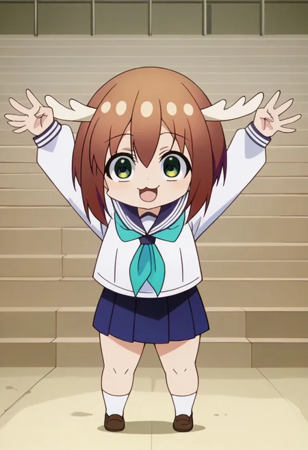 source_anime, masterpiece, 1girl, ct_shikan0k0, <lora:Shikanoko_Noko_pony_v1:1>,,,, 1girl,Solo ,,shortstack, anime,PUFFY nipple,huge breasts,,official art, Uncensored ,Unedited ,,,, ,