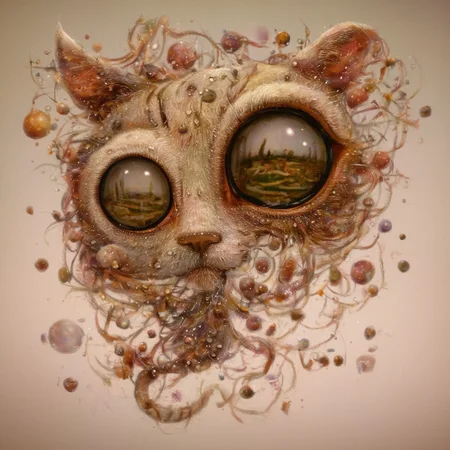 <lora:SDXL_Style_by_Naoto_Hattori_Sa_May_V4:1> Style by Naoto Hattori a cat