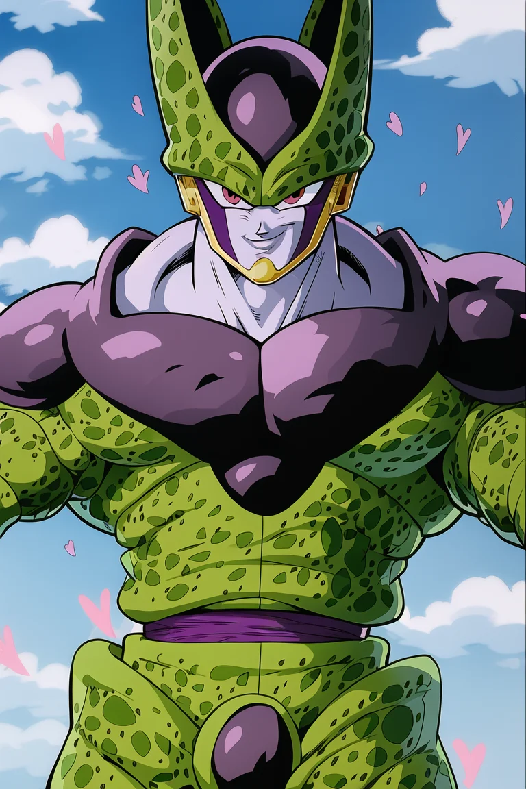 1boy, perfect_cell, masterpiece, grin, <lora:Cell:1>