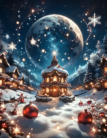 score_9, score_8_up, score_8_up, magicalchristmas, cute, (bubbles:1.2), (sparkles:1.2), floating bubbles, perfect composition, high detail, best quality, highly detailed, award-winning, professional, zPDXL3, outdoors, (snow:1), (stars:1), (snowflakes:1), (snowglobe:1.3), (dark theme, night:1.4), christmas lights, 