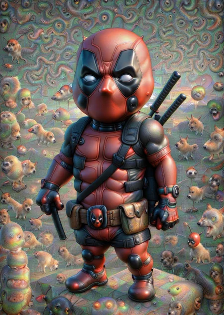 <lora:DeepDream2:1> (best quality), (masterpiece), Chibi Deadpool ((DeepDream2)))
