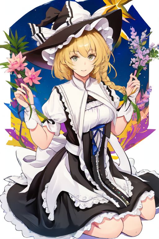 solo, 1girl, solo_focus, (((masterpiece))), ((best quality)), ((ultra-detailed)), ((too_many)):16, high resolution, absurdres, highres, ultra-detailed 8k unity wallpaper, 
kirisame_marisa_(curiosities_of_lotus_asia), kourindou marisa, huge_breast,