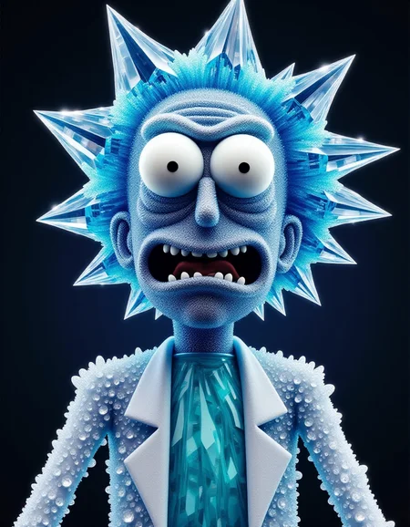 rick from rick and morty made out of crystalz <lora:ral-crystalz:1>