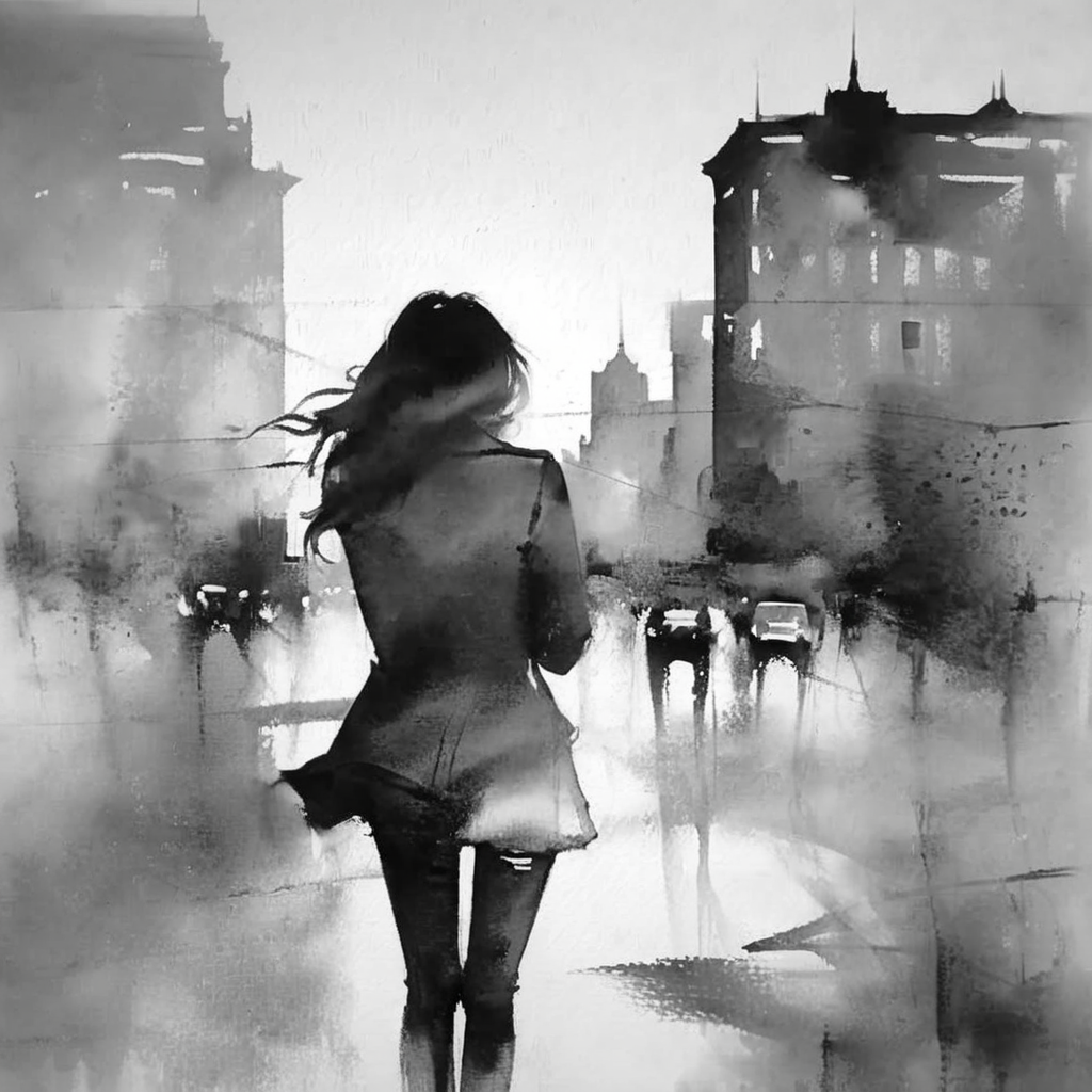 drawix22  girl in big city <lora:drawix22:1>