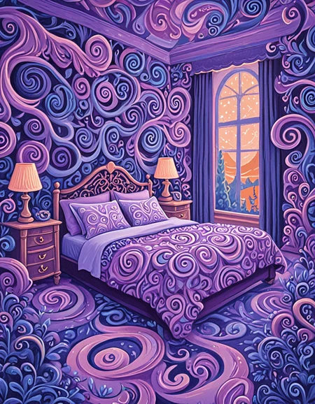 novuschroma66 style a bedroom swirl patterns illustration <lora:novuschroma66 style:1> <lora:sdxl_lightning_8step_lora:1>