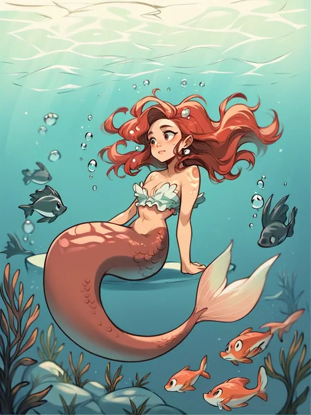 score_9, score_8_up, score_7_up, score_6_up, score_5_up, score_4_up, <lora:l414XLP3:0.8> l414, 1girl, mermaid, underwater, sitting,