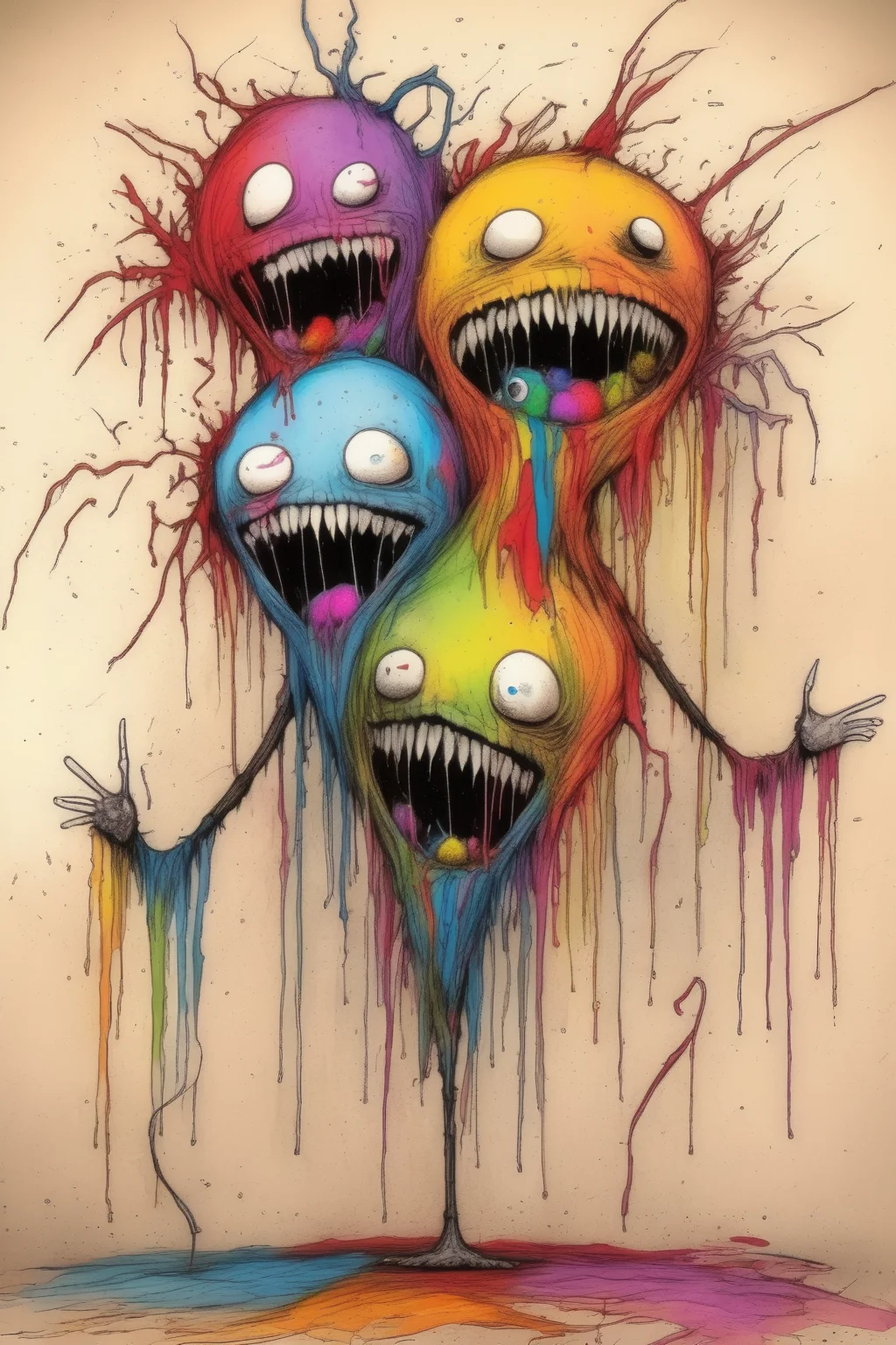 <lora:Alex Pardee Style:1>Alex Pardee Style - pride parade in the drawing style of Alex pardee