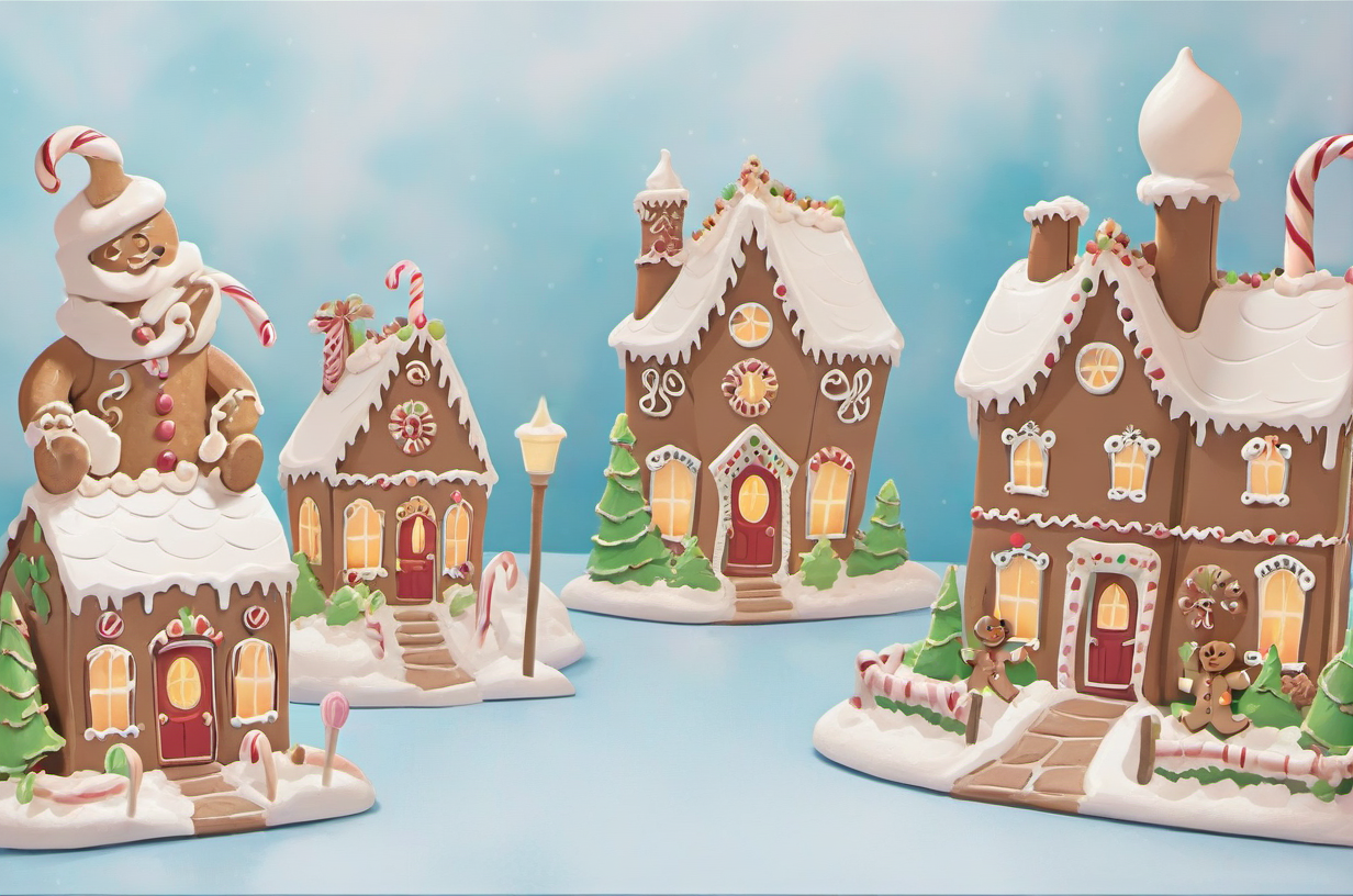 background plate, Gingerbread Village: Sweet aroma, icing-covered houses, candy cane lampposts, gingerbread people, frosting snow., v3rd, flatee, <lora:BACKTOON_0.1_RC:0.6>