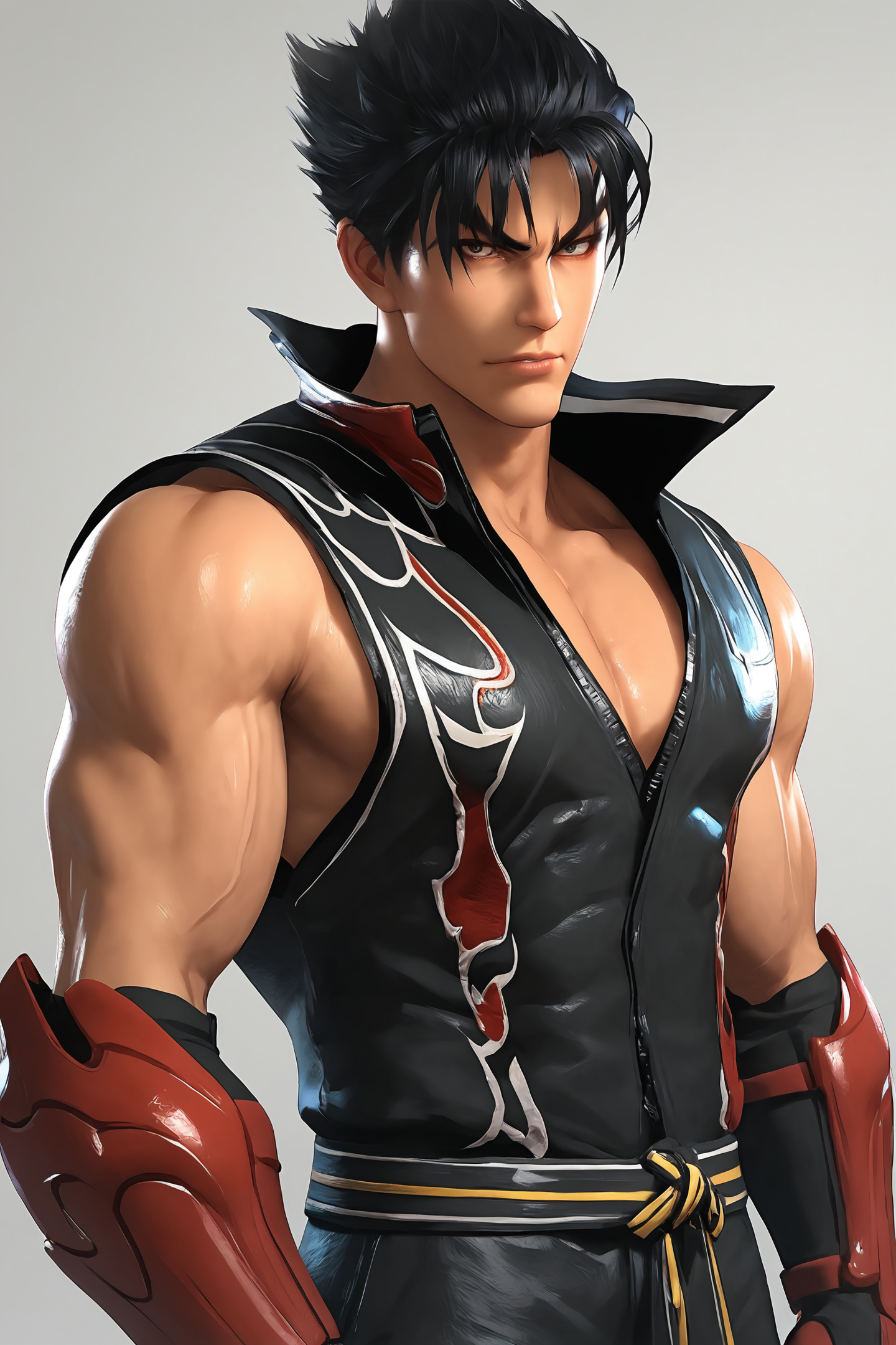 score_9, score_8_up, score_7_up, source_anime,
JinKazama, 1boy, solo, male focus, muscular, black hair, looking at viewer, 
<lora:detailed_notrigger (1):1> <lora:Smooth Anime:1> <lora:Jin_Kazama_-_Tekken:1>