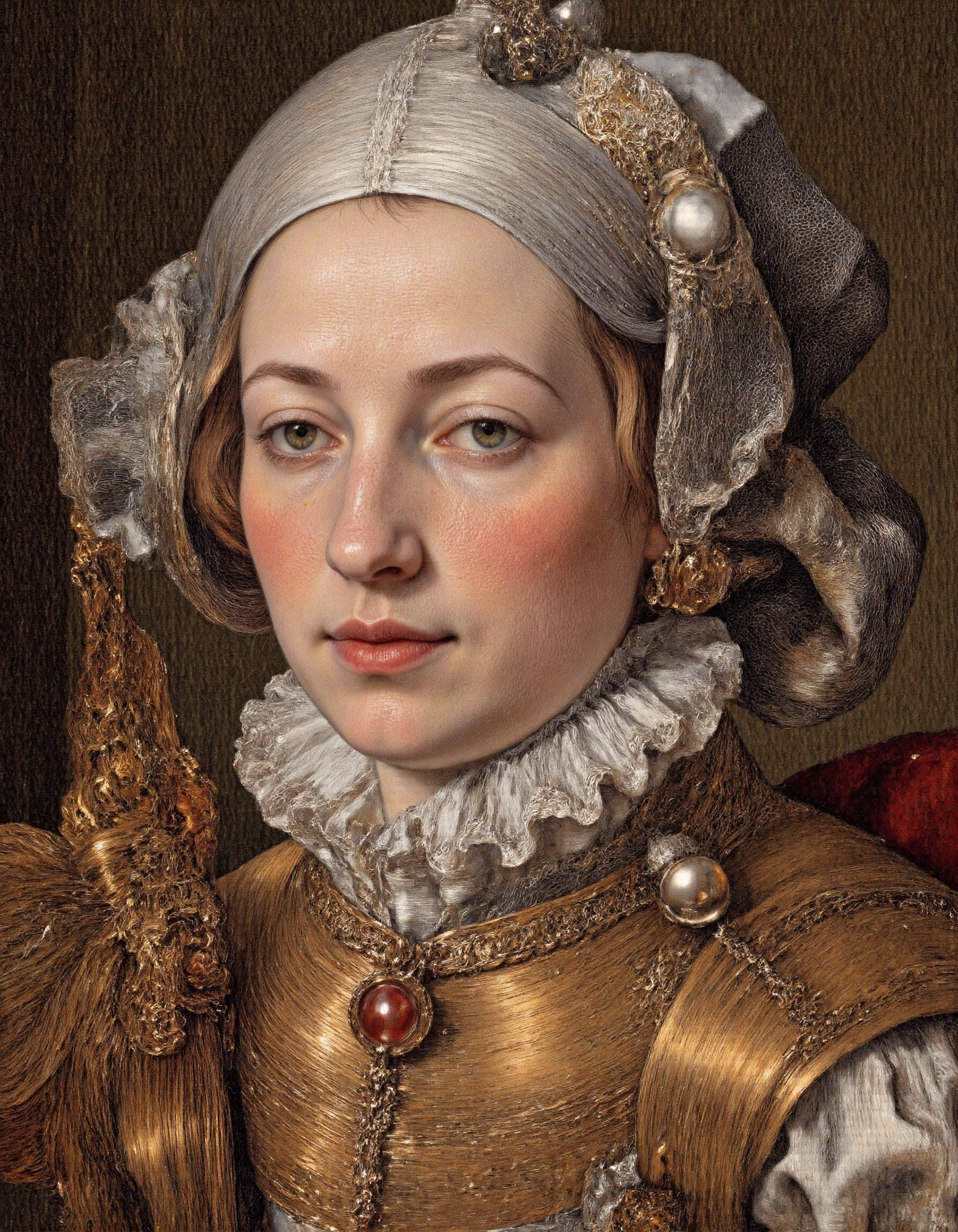 Rembrandt style <lora:yfg-albrecht-durer-v1:1>, YFG-Durer engraving, Oil painting portrait with expressive and textured brushwork and smooth blending and bold strokes, <lora:samantha:1>, <lora:Vintage_Erotism:1>, magical composition, modern fine detail . Baroque, chiaroscuro, realistic, emotional, "flat lighting