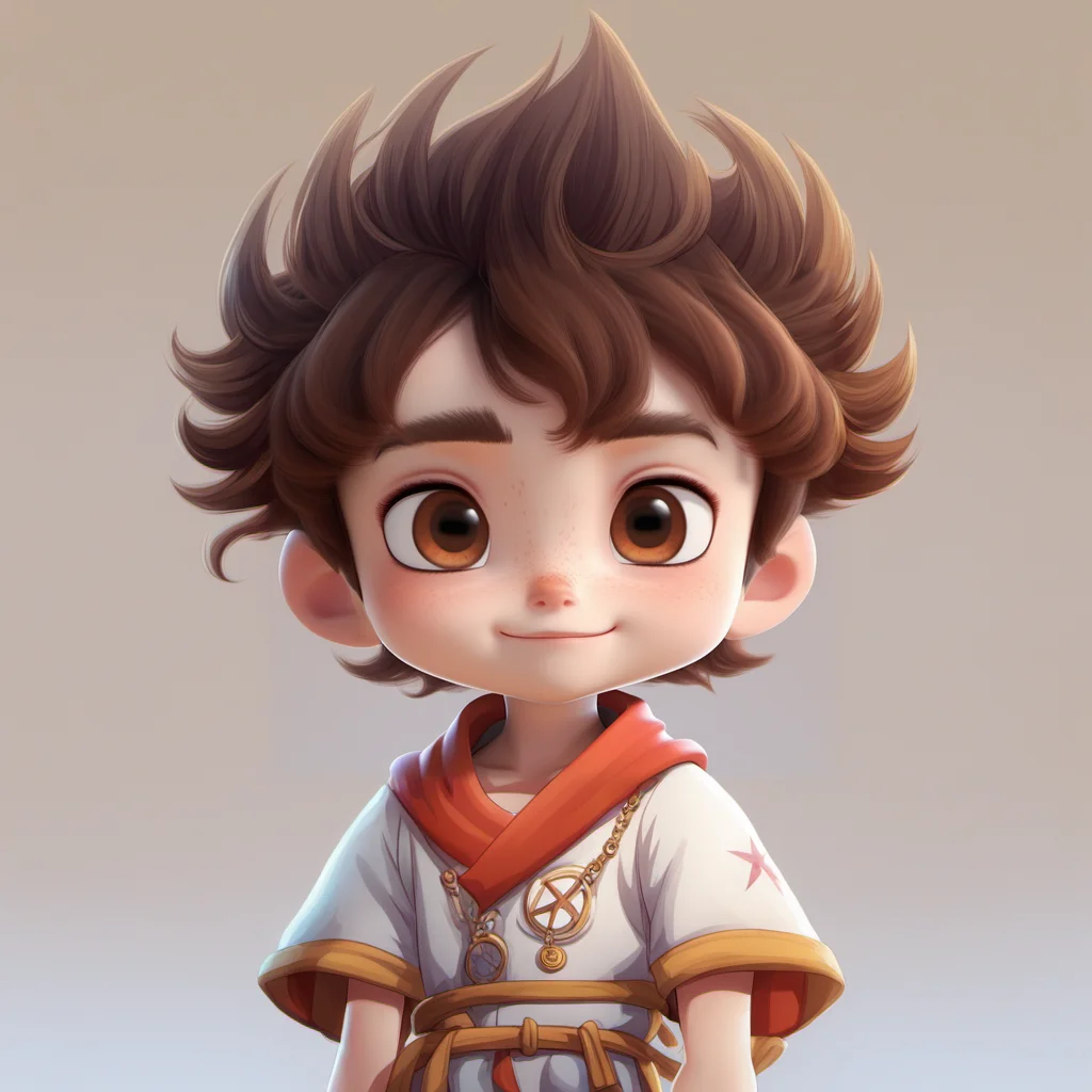 <lora:xiaoka:0.9>,xh,solo,1boy,male focus,brown hair,brown eyes,male child,looking at viewer,chibi,freckles,upper body,smile,simple background,
