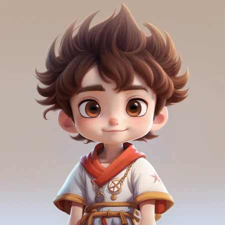 <lora:xiaoka:0.9>,xh,solo,1boy,male focus,brown hair,brown eyes,male child,looking at viewer,chibi,freckles,upper body,smile,simple background,