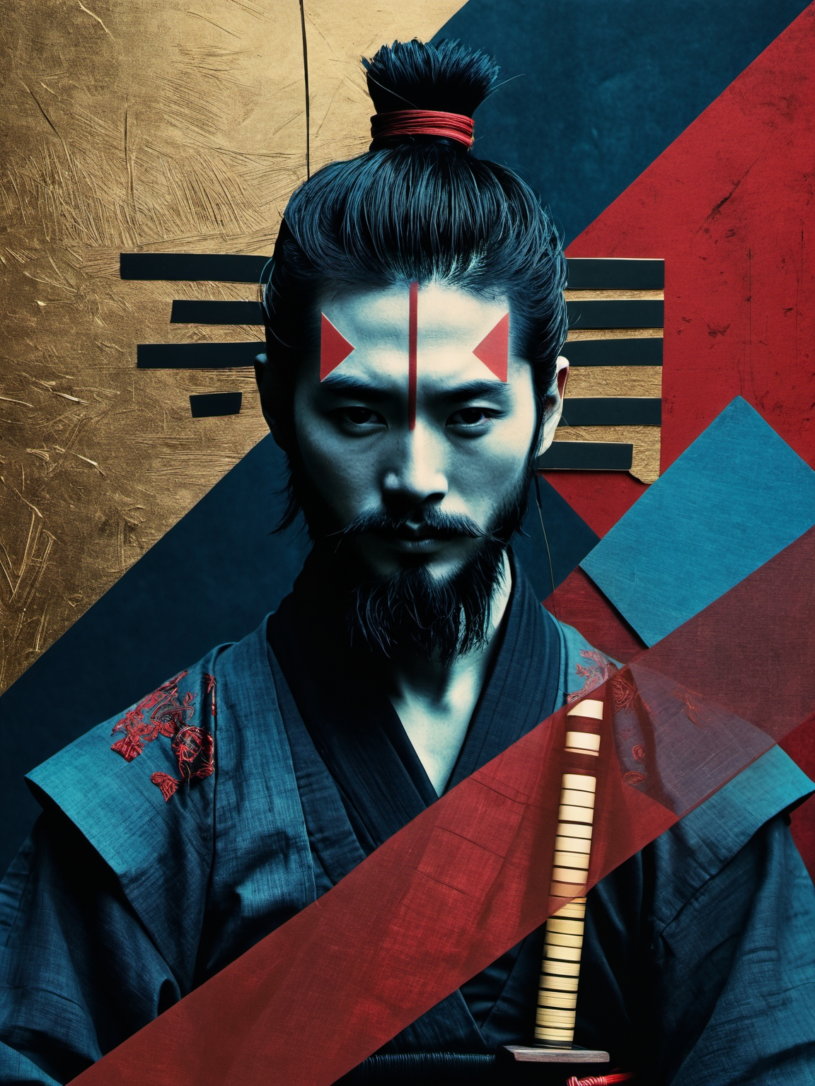 analog film photo of collage, mixed media
by TJ Drysdale
[centered composition, large oil paint smudge on a plain background : japan, traditional folklore, emotive, male rogue samurai : 5]
grainy texture, geometric gradients, deep rich gold red blue colors
<lora:100_nvcmsdx_a:0.8> nvcmsdx
50mm, chiaroscuro, cubism, intricate details, film grain, dynamic range, faded film, desaturated, vintage
Lomography, highly detailed, footage