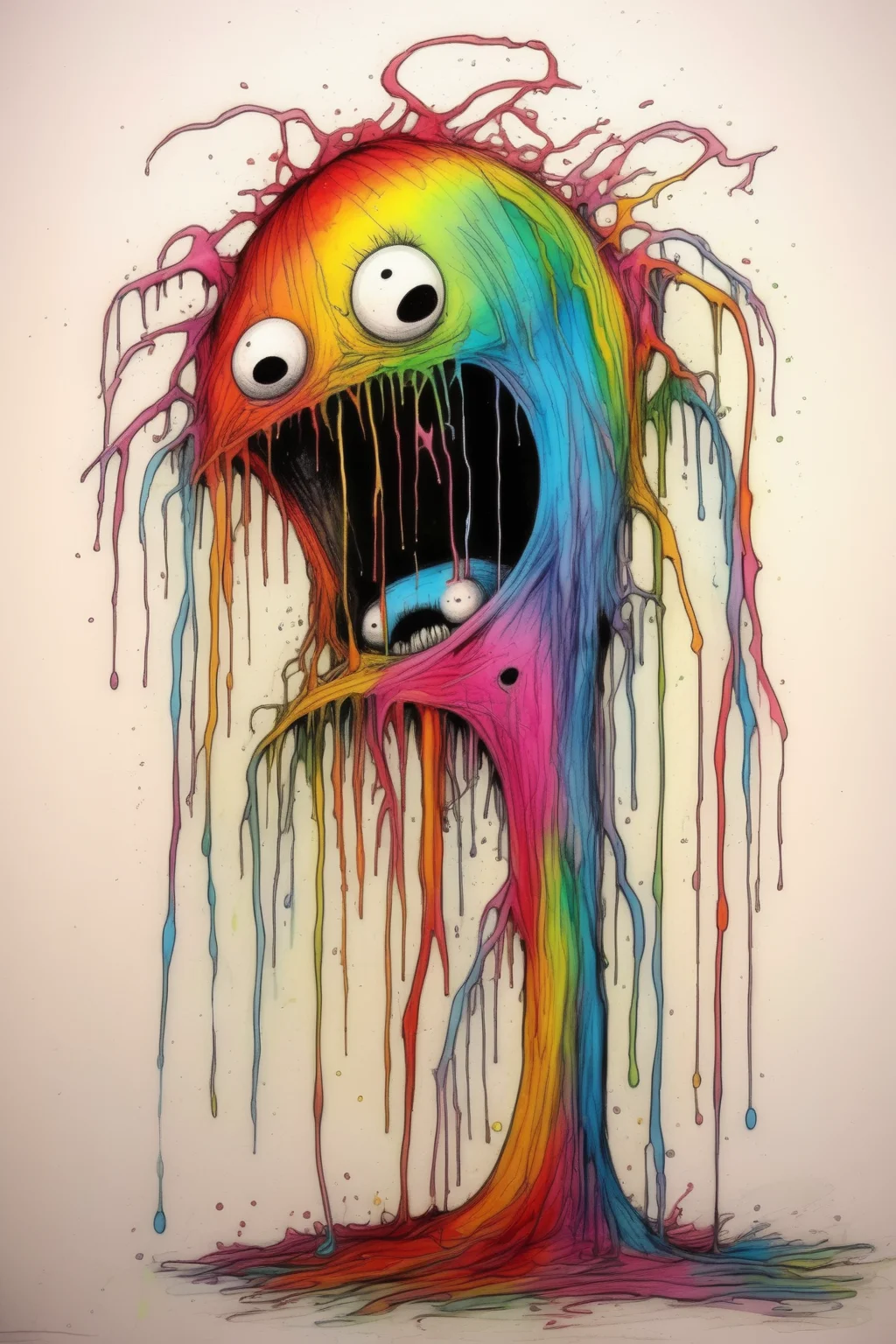 <lora:Alex Pardee Style:1>Alex Pardee Style - rainbow drawing in the style of alex pardee