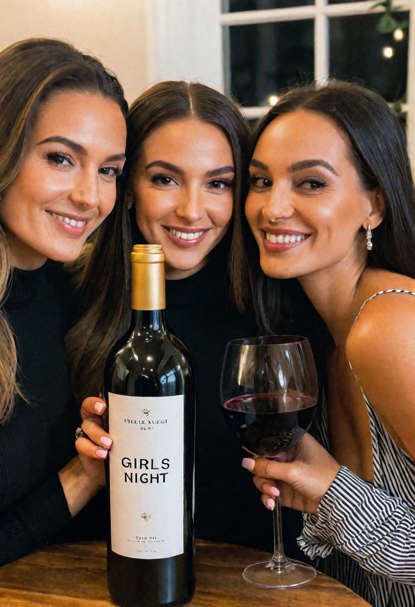 instagram story, girls night, wine, drink