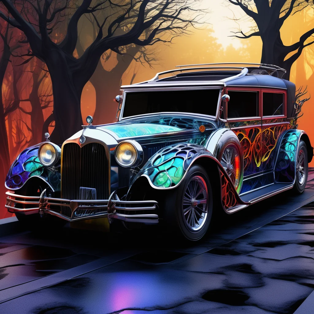 ((best quality)), ((masterpiece)), ((realistic,digital art)), (hyper detailed),DonMD3m0nV31nsXL,bio organic demonic veins, Tram, Convertible Roof, Smart Glass Windows, Running Boards, Ceramic, Multicolored, Metallic Sheen,, <lora:DonMD3m0nV31nsXL_v1.1-000009:0.85>