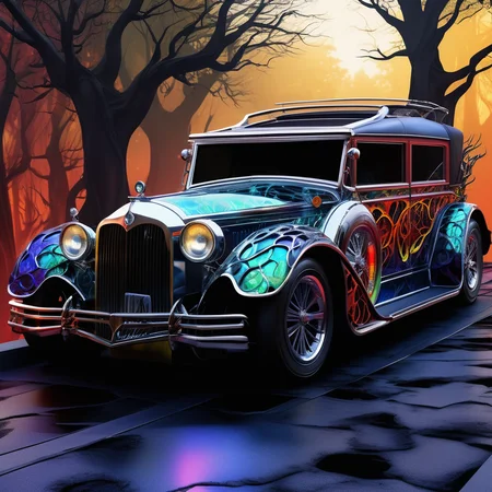 ((best quality)), ((masterpiece)), ((realistic,digital art)), (hyper detailed),DonMD3m0nV31nsXL,bio organic demonic veins, Tram, Convertible Roof, Smart Glass Windows, Running Boards, Ceramic, Multicolored, Metallic Sheen,, <lora:DonMD3m0nV31nsXL_v1.1-000009:0.85>