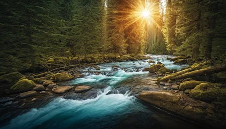 amazing photograph of gorgeous view, award winning, breathtaking, photo of the year, 4k, hyperrealistic, dramatic lighting <lora:Earth35_000010:0.4> <lora:Landscape_Unleashed:0.8>
"Nature's serene beauty: A tranquil river flowing through a dense forest, with the sun casting a warm glow on the scene."