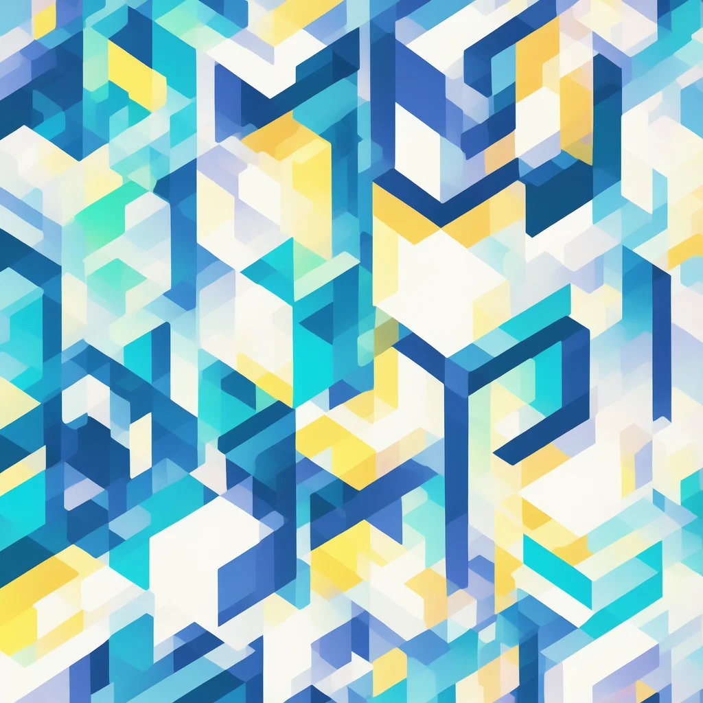 anime abstract cube patterns, bright colors, poster (posterCubes style:1) <lora:djzposterCubes:0.8)
