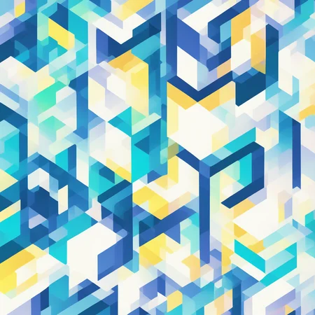anime abstract cube patterns, bright colors, poster (posterCubes style:1) <lora:djzposterCubes:0.8)