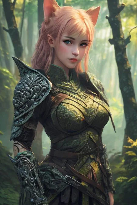 RAW photo, (masterpiece:1.3), subsurface scattering, heavy shadow, (high quality:1.4), (intricate, high detail:1.2), professional photography, HDR, High Dynamic Range, realistic, ultra realistic, photorealistic, high resolution, film photography, ambient lighting, atmospheric effects, <lora:detail_slider_v4:2>, OverallDetail, a female ranger, intricate leather armor, in a sinister forest, <lora:FantasyRanger:0.7>, FanRan, FanFo, <lora:FantasyForest-10:0.4>, <lora:zoom_slider_v1:-1>, dynamic pose, epiCPhoto