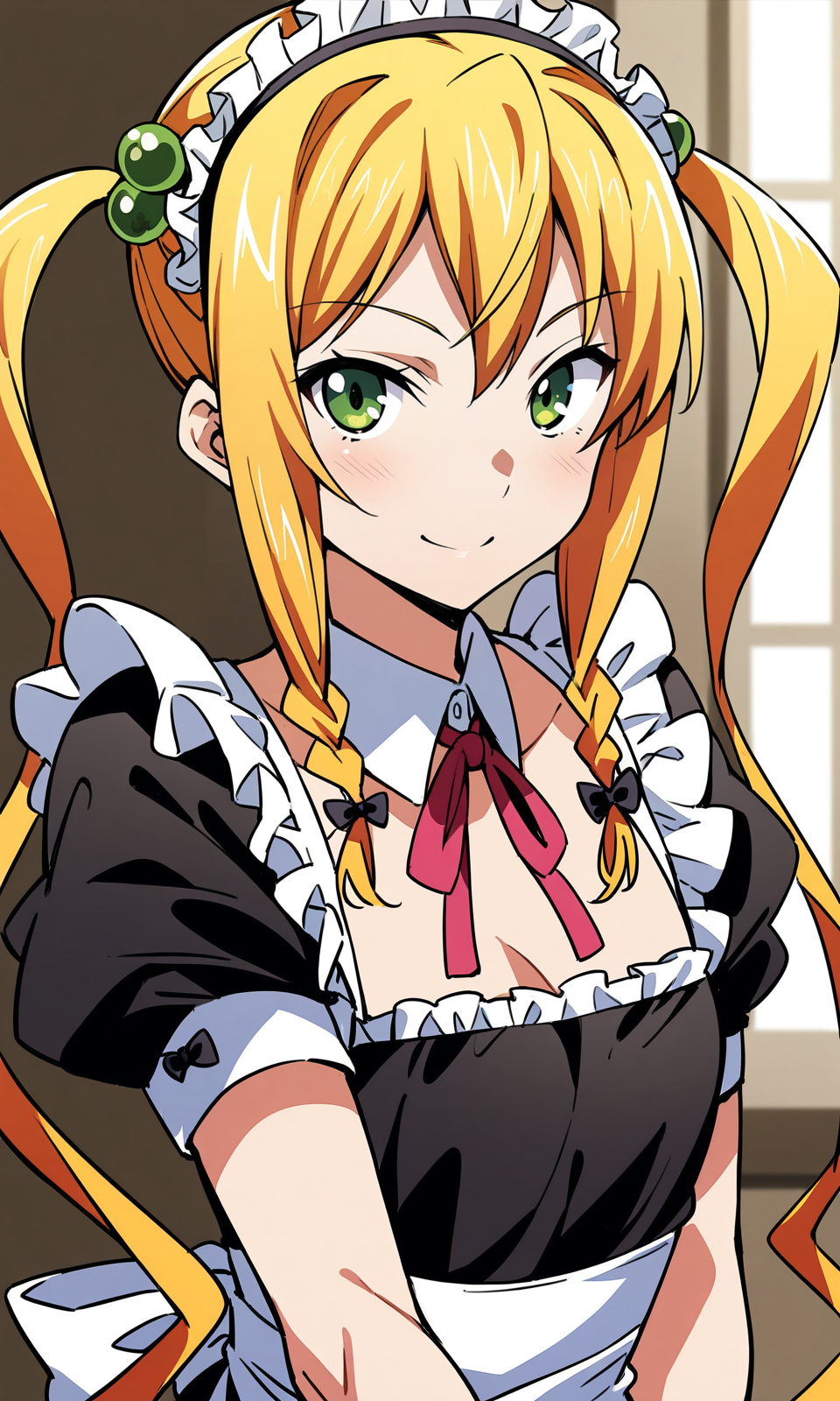 1girl, himegamikodama, 
maid, 
looking at viewer, closed mouth, light smile, 
masterpiece, best quality, absurdres, 
<lora:HimegamiKodama_XL:1>