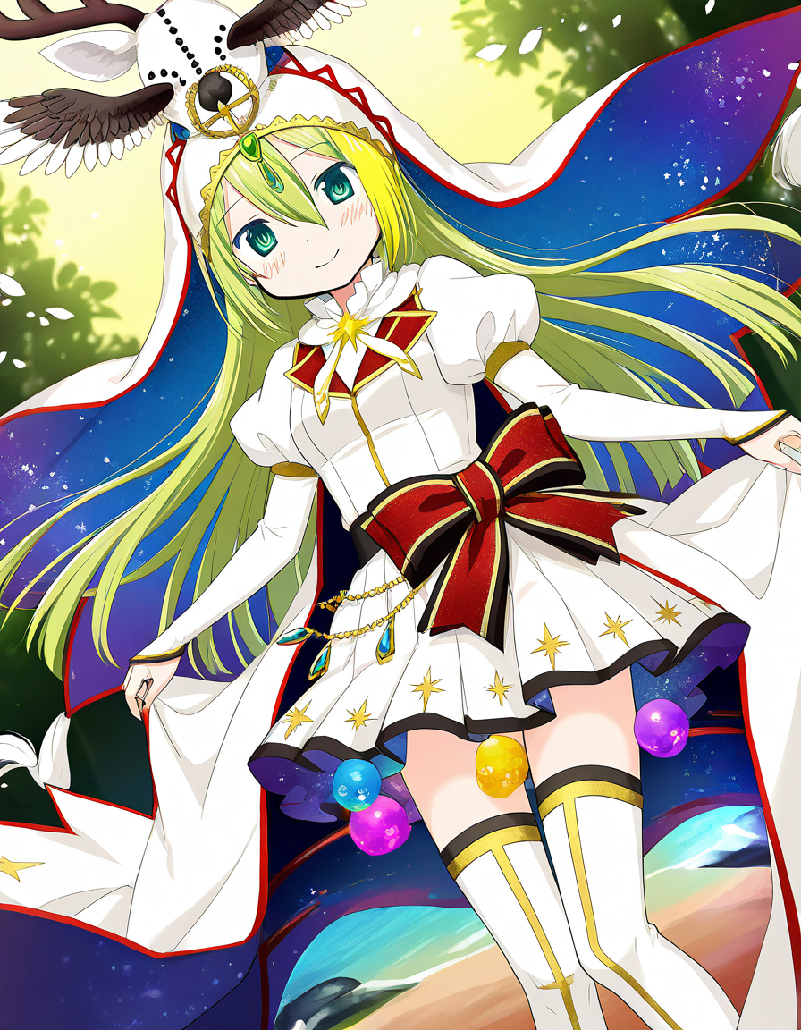 masterpiece, best quality, newest, absurdres, highres, safe, 1girl, holy alina, magia record: mahou shoujo madoka magica gaiden, solo, outdoors, dutch angle, <lora:alina_gray_noobaiXLNAIXL_vPred10Version:0.7>