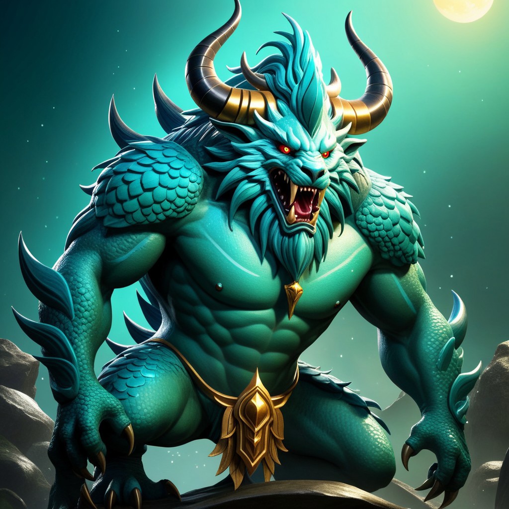 mythological-themed (weird creatures:1.5). religious monsters, mythological life, highly detailed,
