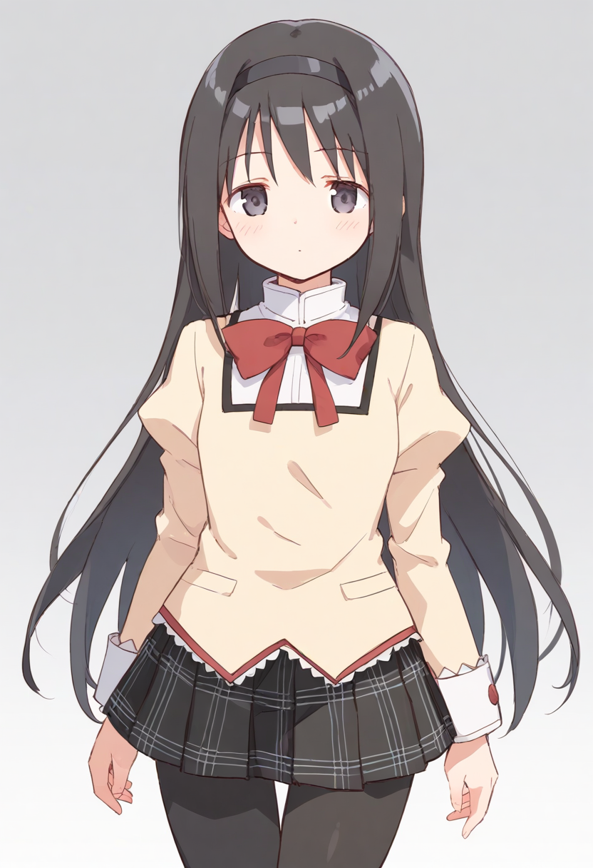 <lora:akemi_homura_XL-bf16-pony-v1:1> 1girl, akemi homura, school uniform,, BREAK score_9, score_8_up, score_7_up, BREAK source_anime, best quality, masterpiece, uncensored,<lora:sdxl_lightning_4step_lora:1>(clear eyes:1.2),(4 finger:0.5),zPDXLpg