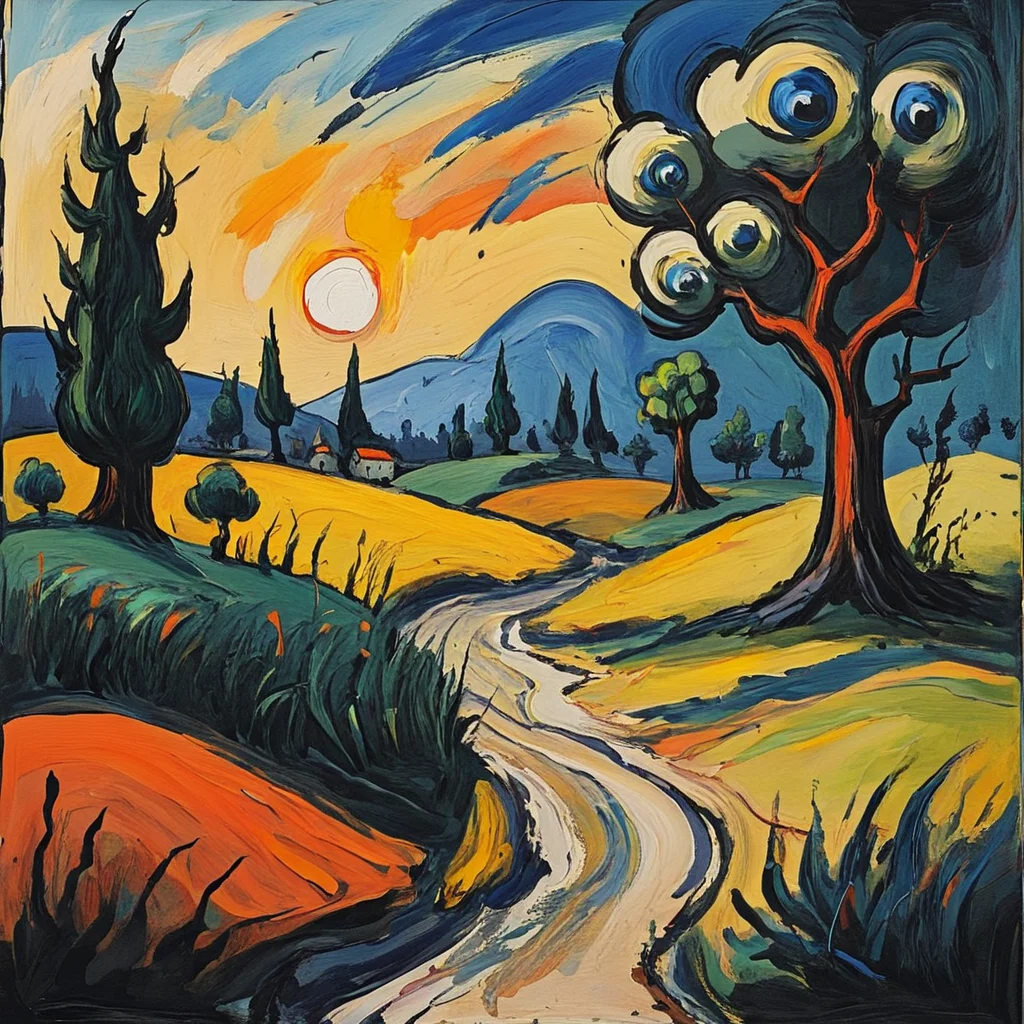 <lora:Expressionism_CartoonsSDXL:1> Expressionism Cartoons, Landscape