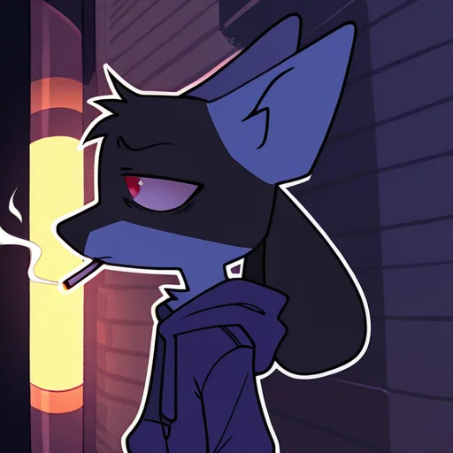 sinnerpen,
masterpiece,best quality,amazing quality, sfw,
BREAK
solo, lucario, male, no human,
BREAK
1boy, displeasure expression, tired, hoodie, hood,
standing, smocking,
from side, half body, night, dark ambient, cigarette light, alley, focus face