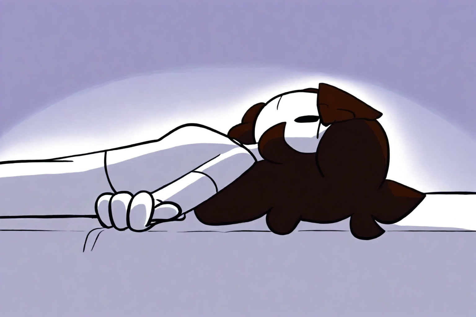 feminine, masterpiece, best quality, newest, absurdres, jaiden_a, 1girl, cartoon, brown hair, white skin, white shirt, black eyes, white pants, lying down, bed, from side, looking at viewer,
BREAK
dynamic lighting, dark background, <lora:Jaiden_A_IL:1>