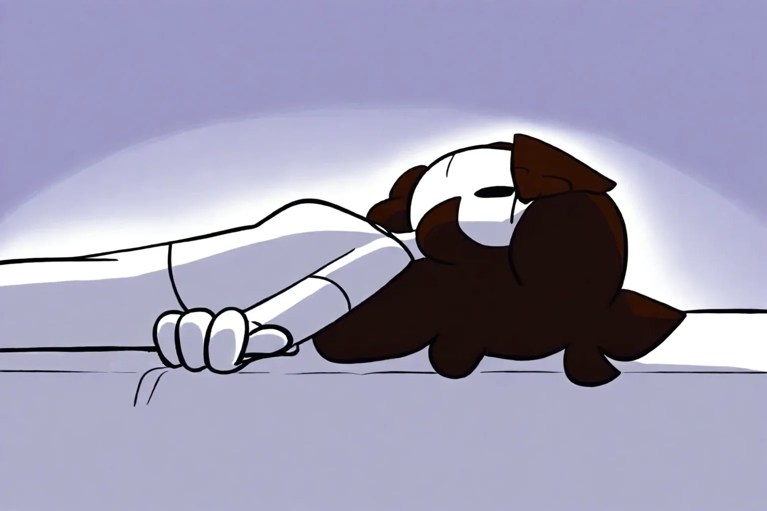 feminine, masterpiece, best quality, newest, absurdres, jaiden_a, 1girl, cartoon, brown hair, white skin, white shirt, black eyes, white pants, lying down, bed, from side, looking at viewer,
BREAK
dynamic lighting, dark background, <lora:Jaiden_A_IL:1>