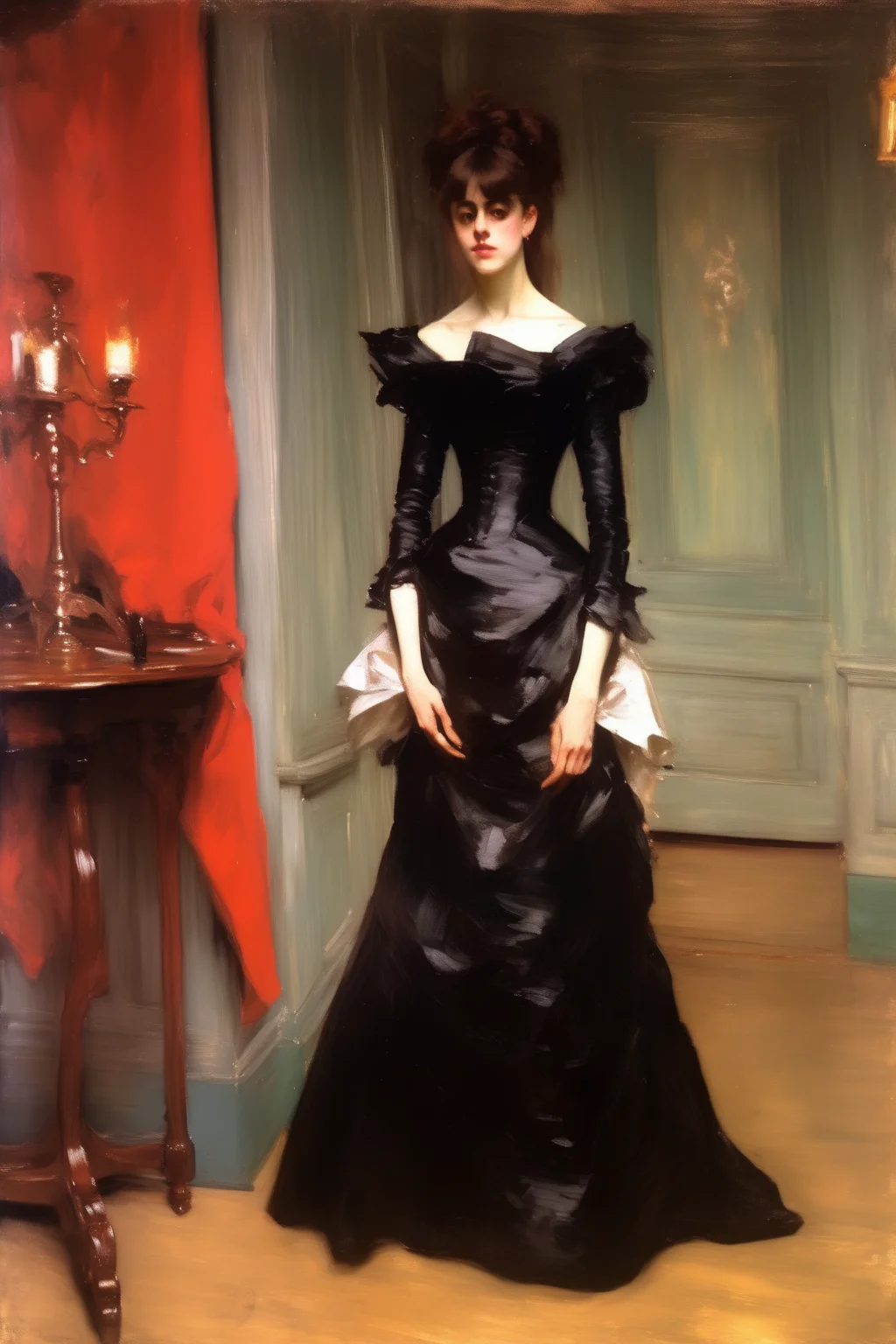 <lora:William Merritt Chase Style:1>William Merritt Chase Style - John singer Sargent style oil painting