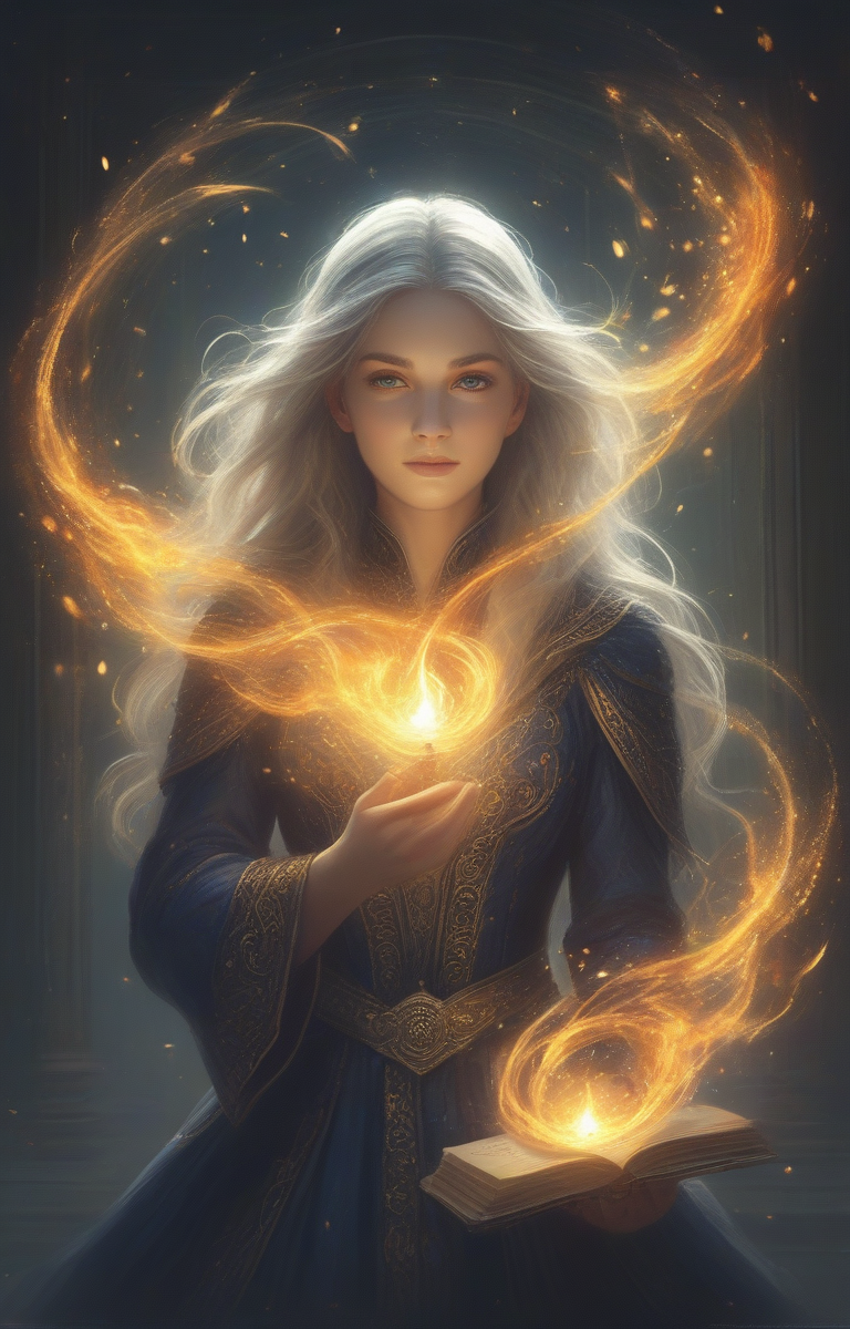 masterpiece,best quality,<lora:tbh64-sdxl:0.6>,illustration,magic,particles,light,flame,lighting,