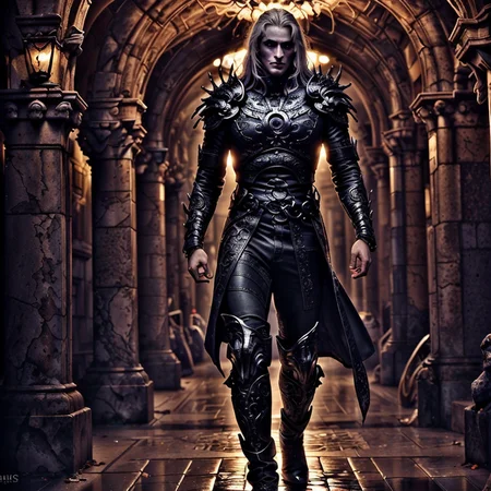 RAW photo, (masterpiece:1.3), subsurface scattering, heavy shadow, (high quality:1.4), (intricate, high detail:1.2), professional photography, HDR, High Dynamic Range, realistic, ultra realistic, photorealistic, high resolution, film photography, ambient lighting, atmospheric effects, <lora:detail_slider_v4:2>, OverallDetail, <lora:Vampire:1>, black eyes, blue eyes, boots, holding, holding helmet, looking at viewer, makeup, male focus, purple eyes, rain, solo, vampire, white hair