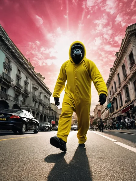 A high definition epic photograph of ((38: A Celestial Blacksmith â Forges weapons from fallen stars; every creation carries whispers of cosmic power and ancient secrets. Running a marathon dressed as a giant banana being chased by people in gorilla suits: Sprinting down the street while screaming âSave me!â as an army of gorillas closes in.)).Superior Mirage (Fata Morgana): Distant objects appear distorted or elevated above the horizon due to atmospheric refraction layers.(dynamic:1.1), sun rays,, (taken by 7.5mm fisheye lens:1.1),shots exaggerated emotions. Manic expression
= ((Vivid, HDR, Canon50, 8K, Hyper Realistic, Dramatic, Epic, Dynamic Contrast, Cinematic Lighting, increased brightness)) (((Zoomed Out, Far away Shot))) = =. Epic dynamic lighting . =vibrant, highly detailed, psychedelic
((Vivid, Epic, Dynamic contrast)) (((Zoomed out, Far away shot, In frame)),
<lora:juggernautXL_version6Rundiffusion:0.8> <lora:crystalClearXL_ccxl:0.8>
<lora:atlantysUltimanimeXL_atlasAtlantys:0.8><lora:epicrealismXL_v5Ultimate:0.8>
<lora:extremely_detailed:1><lora:realvisxlV40_v40Bakedvae:0.8>
<lora:glowneon_xl_v1:0.6> glowneon, glowing, sparks,
<lora:rainbow_iris_v2:0.8> raibow eyes, rainbow eyes, no humans, fractal iris, - Generate images with sharp edges and fine details.
- Produce high-resolution images with no blurriness or distortions.
- Create images with clear and well-defined subjects.
- Ensure that the output images have crisp lines and distinct features.
- Generate images with vibrant colors and accurate tones.
- Avoid noise or artifacts in the generated images.
- Focus on producing clear textures and patterns in the images.
- Emphasize clarity and definition in all aspects of the generated images.
- Prioritize the sharpness and clarity of the main subjects in the images.
- Optimize the AI model to produce clear and visually appealing images., Wlop