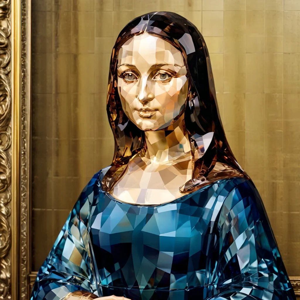 pamcrystal,Mona Lisa from Leonardo Da Vinci,full depth of field and realistic textures,highly detailed,masterpiece,high quality, 8K Ultra HD