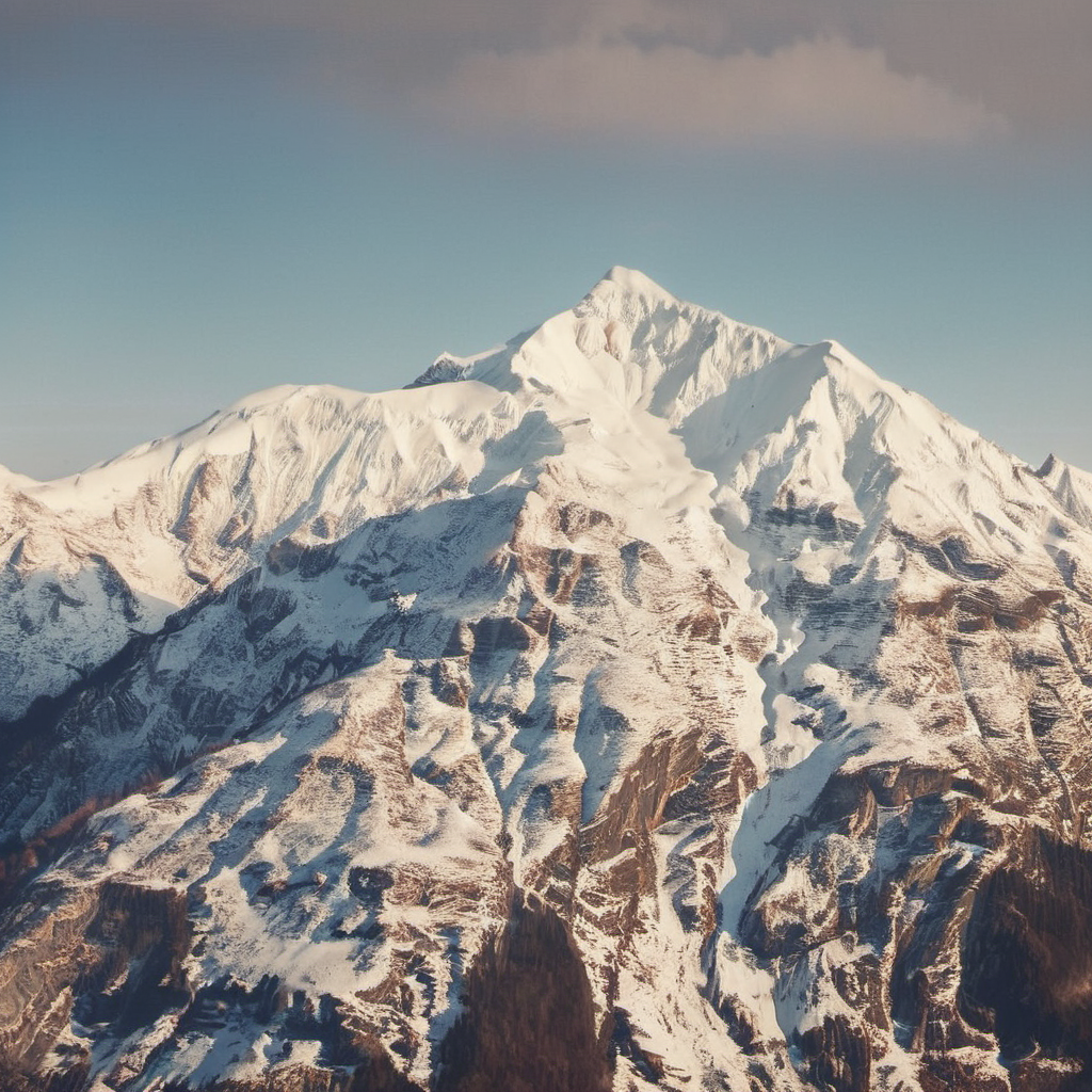 picture of snow mountain, smxl, bright sunny day, colorful   <lora:snowmountxl_v1:1>