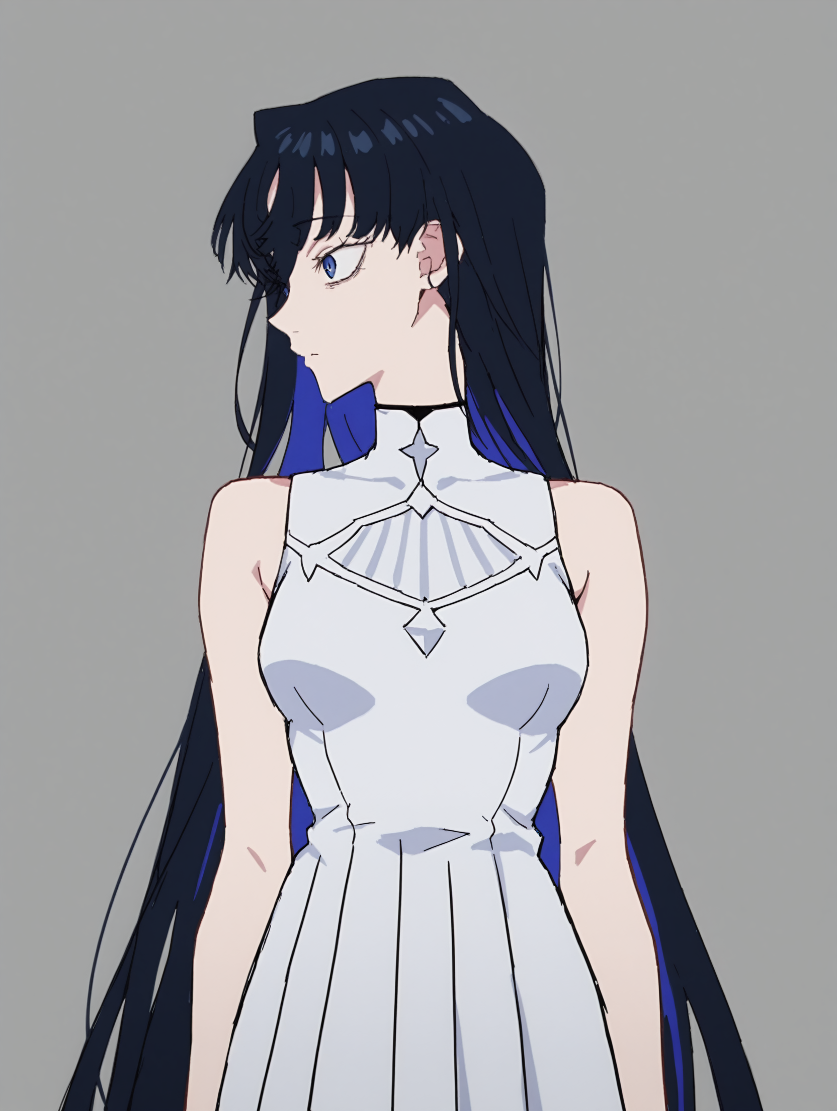 <lora:Ado_Usseewa_Style:1> usseewastyle,sketch,
<lora:Tinasha_-_Unnamed_Memory:0.7> tinasha, black hair, colored inner hair, 
white dress, sleeveless,
1girl,solo,
masterpiece,best quality,amazing quality,
