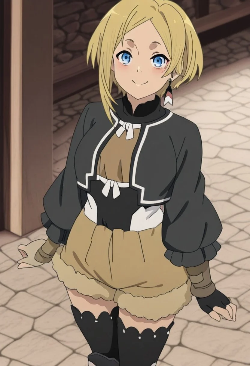 1girl,Sara,Outfit1,masterpiece,best quality,amazing quality,anime screencap,standing,smiling,looking at viewer