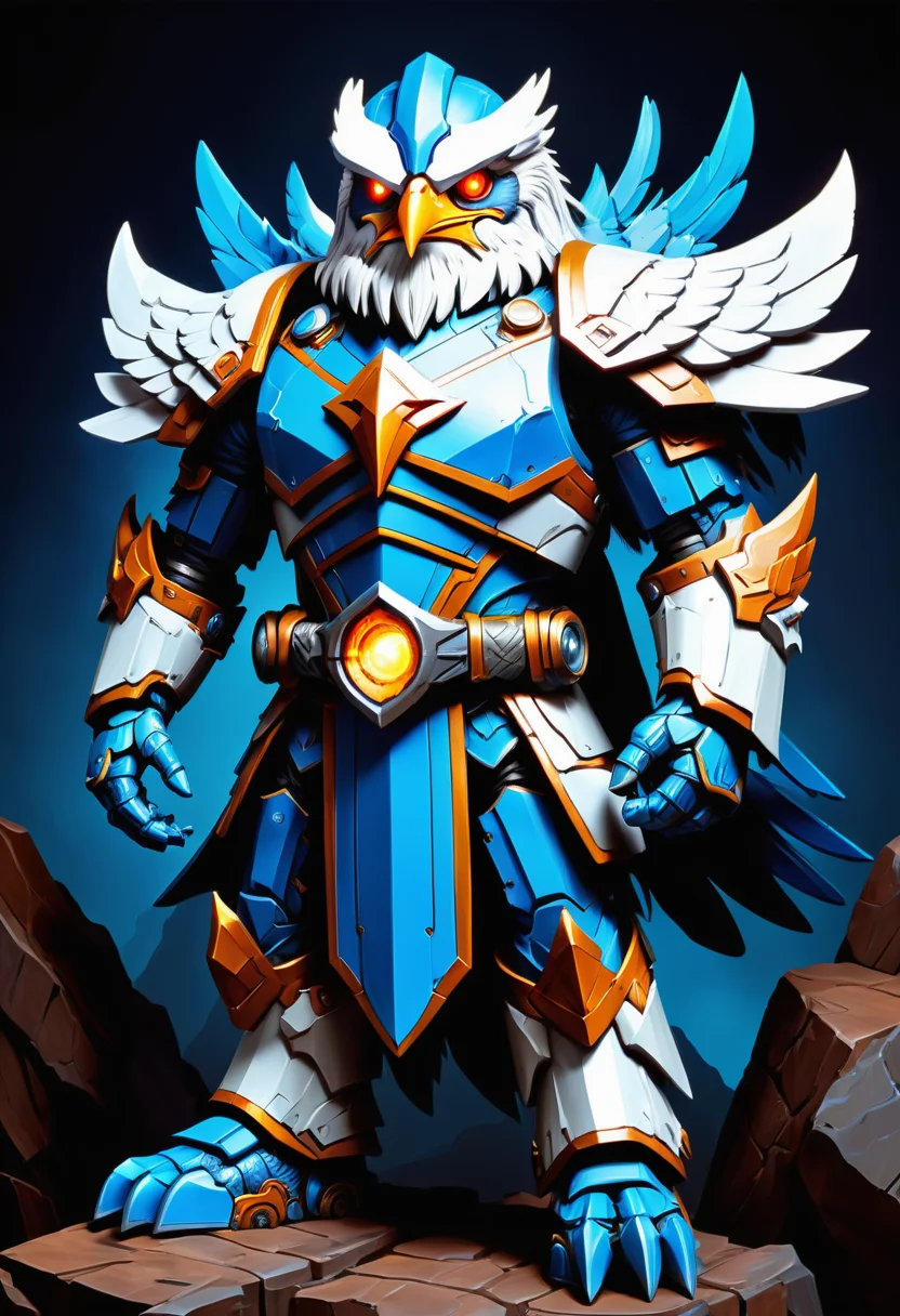 hyper detailed masterpiece, dynamic, awesome quality, thunderbird, dwarf, short-statured humanoid being, 3 to 4 feet tall, skilled craftsmen,expertise in mining and blacksmithing, resilience, determination, fantasy