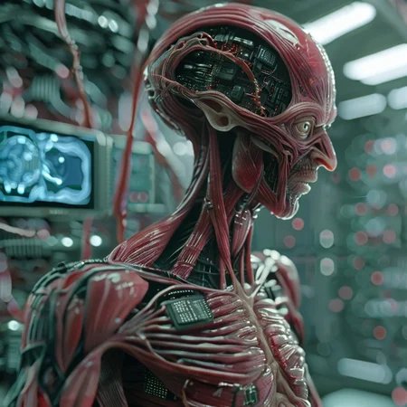 cyberanatomy alien in room, cinematic<lora:cyberanatomy:1>
