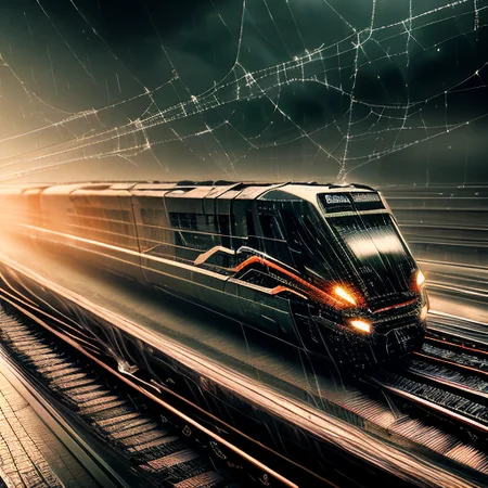 a speeding train on track, stormy weather, motion blur, Cobwebber,
intricate details, modelshoot style, dreamlikeart, dramatic lighting. 8k, trending artstation,