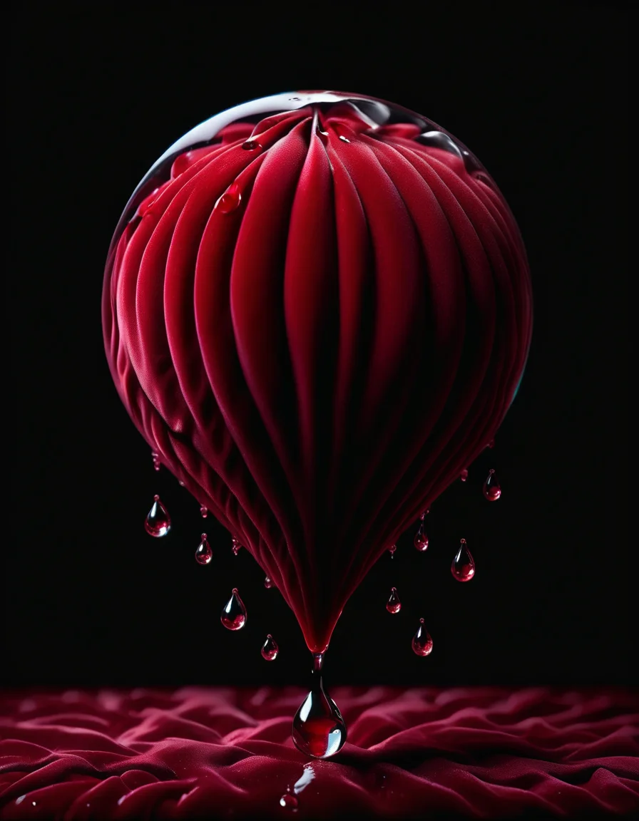 trapped inside a falling raindrop in mid-air in front of a black background <lora:ral-rdvlv:1> ral-rdvlv
